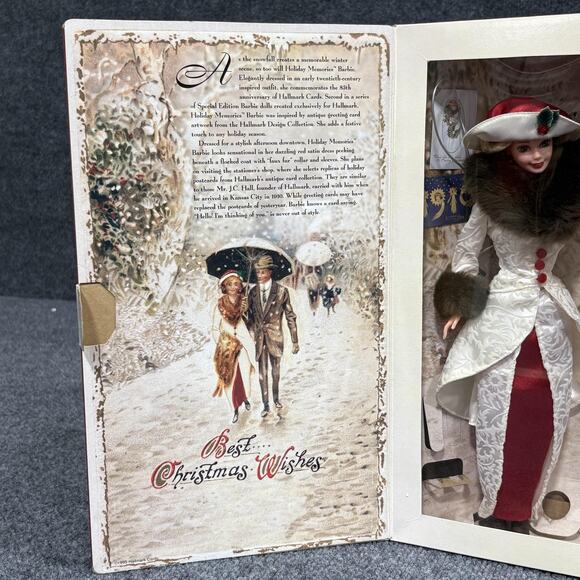 Vintage Holiday Memories Barbie Doll Hallmark Special Edition 1995 Boxed - Picture 3 of 13